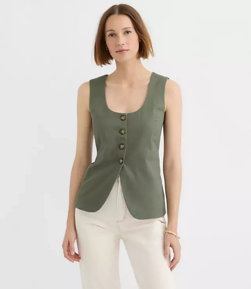 Twill Tie Back Vest Top