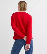 Petite V-Neck Relaxed Everyday Sweater