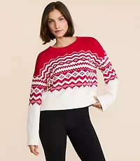 Lou & Grey Colorblock Fair Isle Sweater