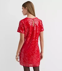 Tall Sequin Short Sleeve Mini Dress