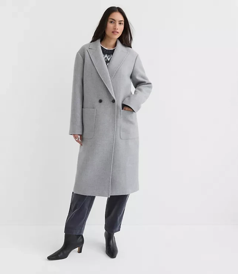 Heathered Patch Pocket Coat