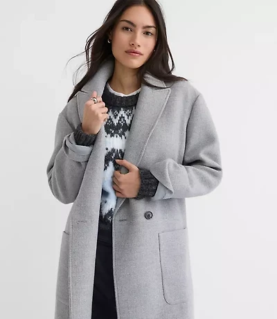 Heathered Patch Pocket Coat