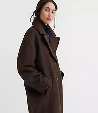 Petite Boucle Twill Cocoon Coat