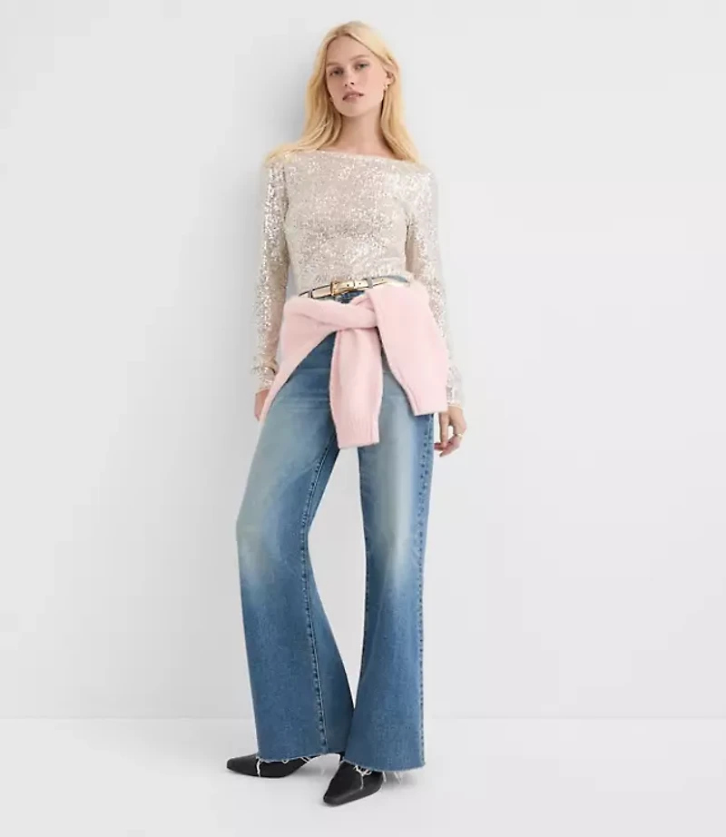 Sequin Long Sleeve Tee