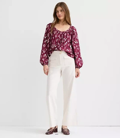 Belted Palmer Wide Leg Pants Pique