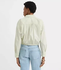 Poplin Tie Front Everyday Shirt