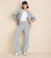 Lou & Grey Heathered Cloudstitch Wide Leg Pants