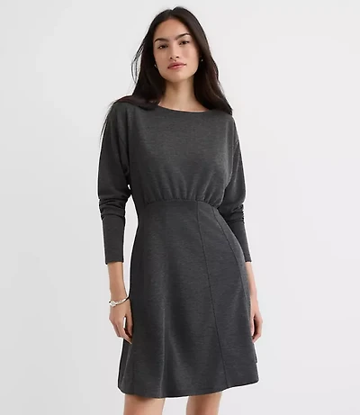 Seamed Sweatshirt Mini Pocket Dress