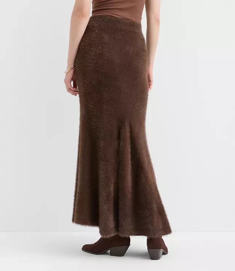 Petite Fuzzy Godet Maxi Skirt