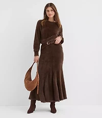 Petite Fuzzy Godet Maxi Skirt