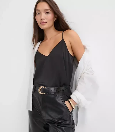 Petite Satin Strappy Cami
