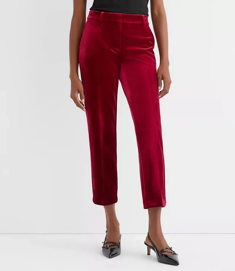 Petite Riviera Slim Pants in Velvet