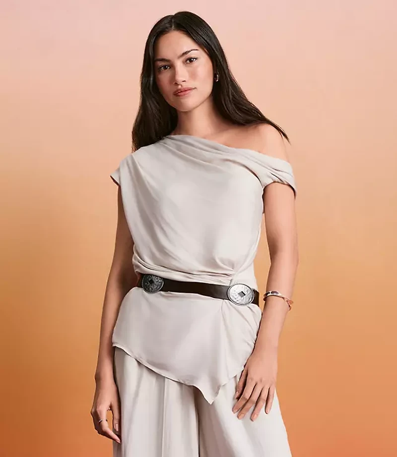 Gathered One Shoulder Top
