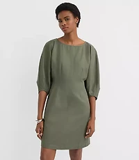 Petite Twill Seamed Mini Pocket Dress
