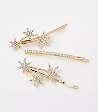 Pave Star Bobby Pin Set