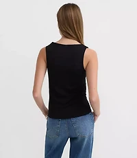 Metallic Trim Tank Top