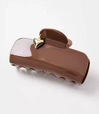 Heart Charm Claw Hair Clip