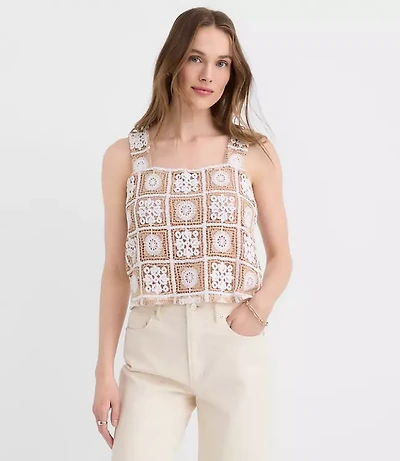 Tiled Crochet Tank Top