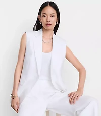 LOFT Versa Luxe Lyocell Linen Sleeveless Blazer