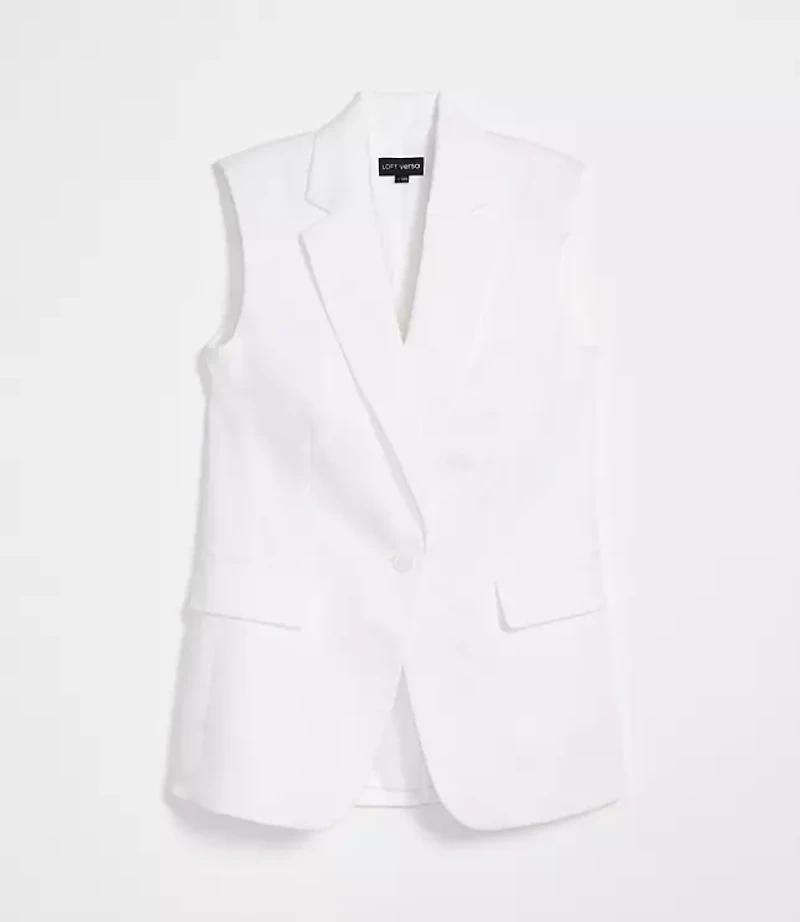 LOFT Versa Luxe Lyocell Linen Sleeveless Blazer