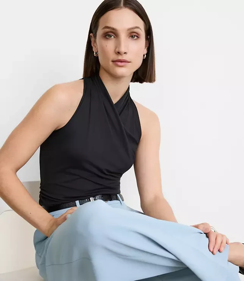 Petite LOFT Versa 360 Knit Crossover Halter Top