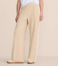 Petite Lou & Grey Double Stripe Pintucked Luvstretch Wide Leg Pants