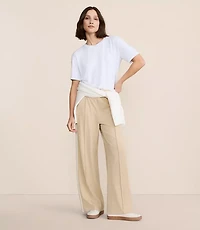 Petite Lou & Grey Double Stripe Pintucked Luvstretch Wide Leg Pants