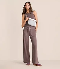 Petite Lou & Grey Garment Dyed Waffle Wide Leg Pants