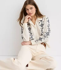 Petite Striped Poplin Everyday Relaxed Pocket Shirt