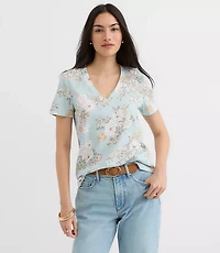 Floral Everyday V-Neck Tee