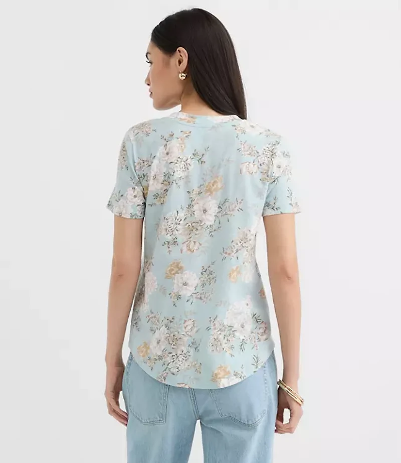 Floral Everyday V-Neck Tee