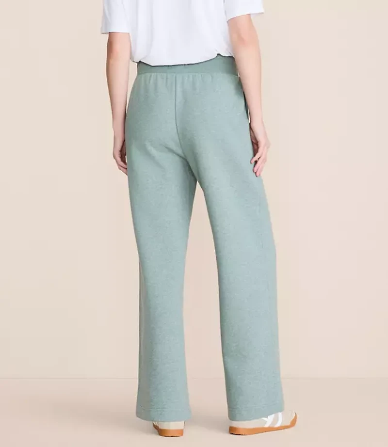 Lou & Grey Heathered Elite Fleece Wide Leg Sweatpants