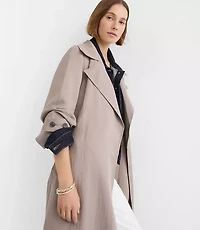 Petite Drapey Trench Coat