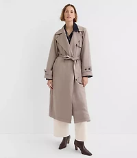 Petite Drapey Trench Coat