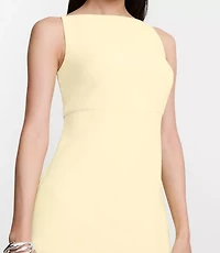 LOFT Versa Crepe Drape Square Neck Midi Dress