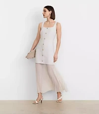 LOFT Versa Crepe Drape Mixed Media Maxi Dress