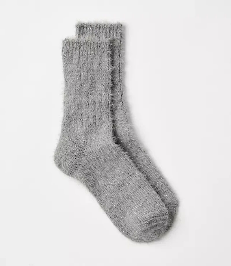 Shimmer Cozy Crew Socks