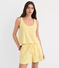 Petite LOFT Beach Striped Terry Tank Top