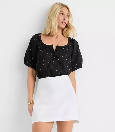 Linen Cotton Modern Mini Skort