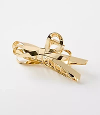 Metallic Bow Claw Hair Clip