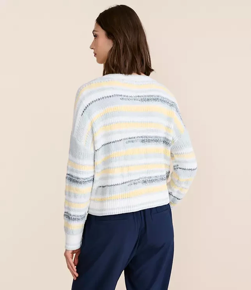 Petite Lou & Grey Marled Stripe Sweater