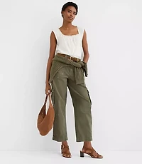 Petite Lace Trim Square Neck Top