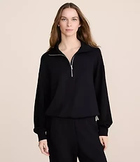 Petite Lou & Grey Cinched Scubasoft Half Zip Top