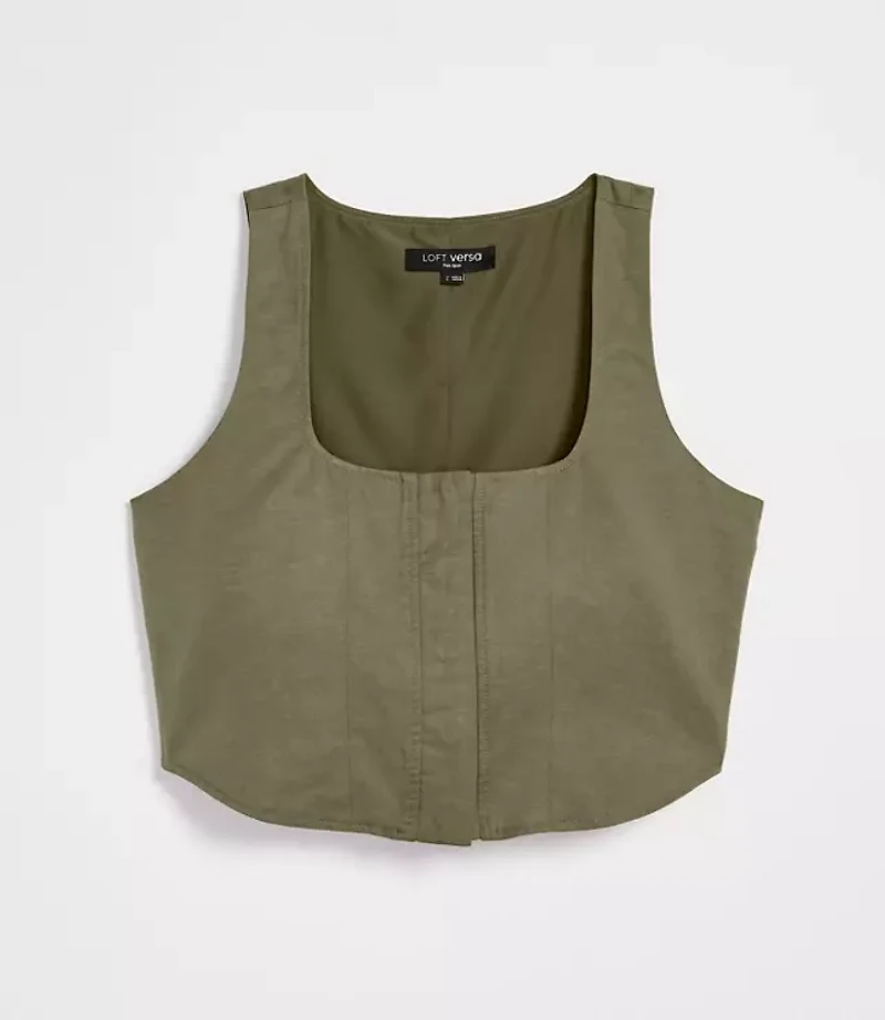 LOFT Versa Pure Spun Square Neck Crop Top