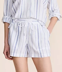 Lou & Grey Striped Linen Cotton Shorts