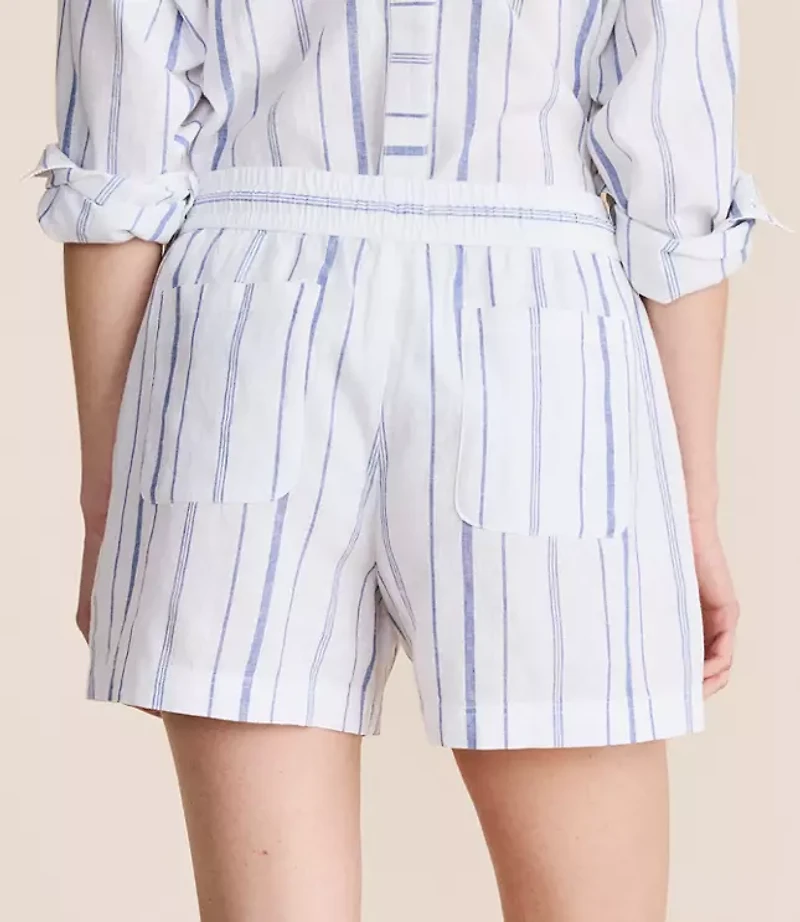 Lou & Grey Striped Linen Cotton Shorts