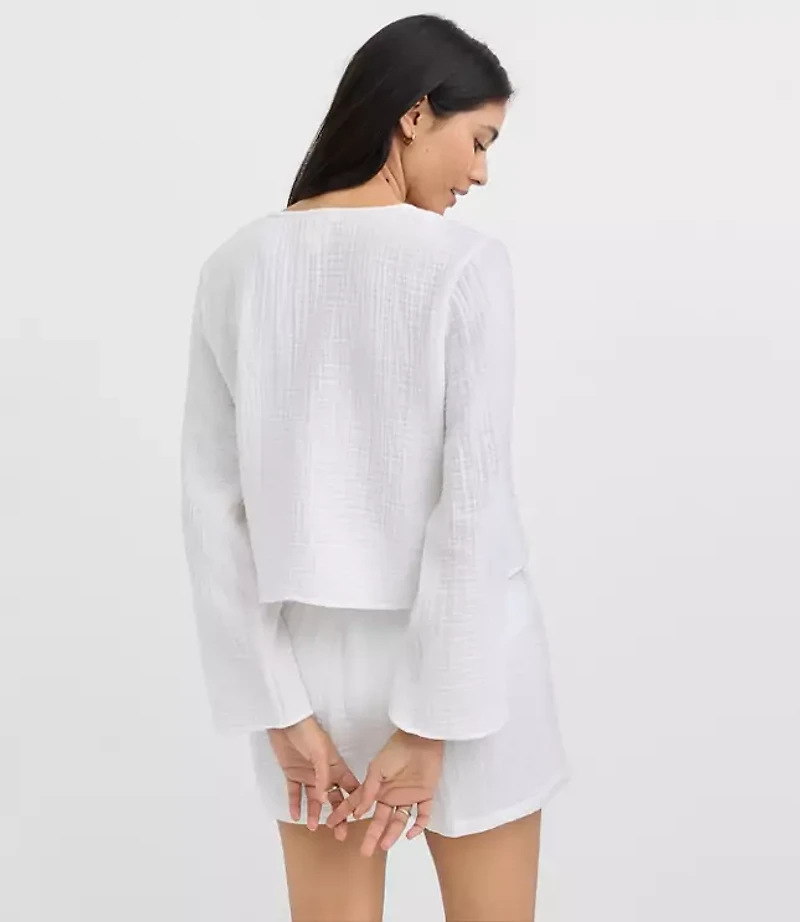 LOFT Beach Triple Cloth Bow Top