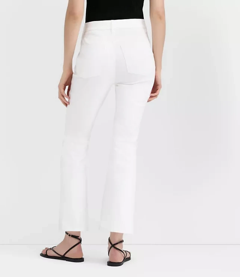 Rivete Welt Pocket High Rise Kick Crop Jeans White