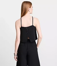 LOFT Versa Crepe Drape Square Neck Top