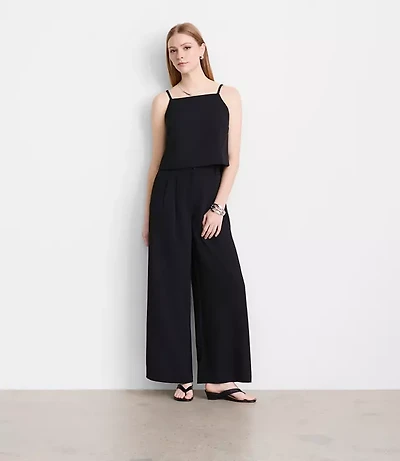 LOFT Versa Crepe Drape Square Neck Top